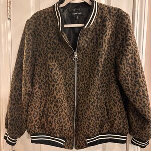 New Look Women's Animal Print Bomber Jacket 2XL
